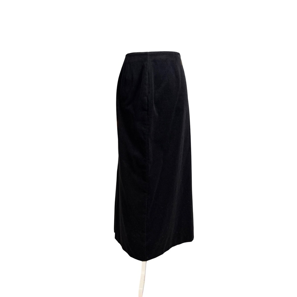 Vintage Relativity Black Velour Maxi Skirt Size 10